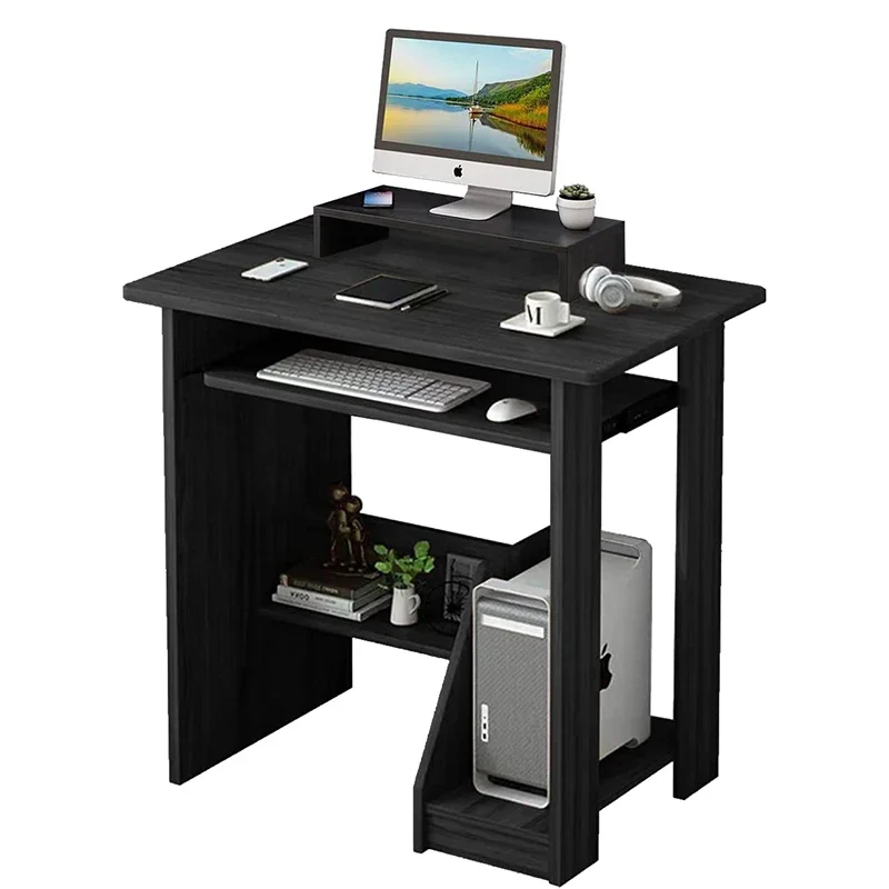 Home Office Computer Desk with Monitor Stand Keyboard Tray,  Study Desk PC Laptop Table , Modern Workstation for Small Spaces 5
