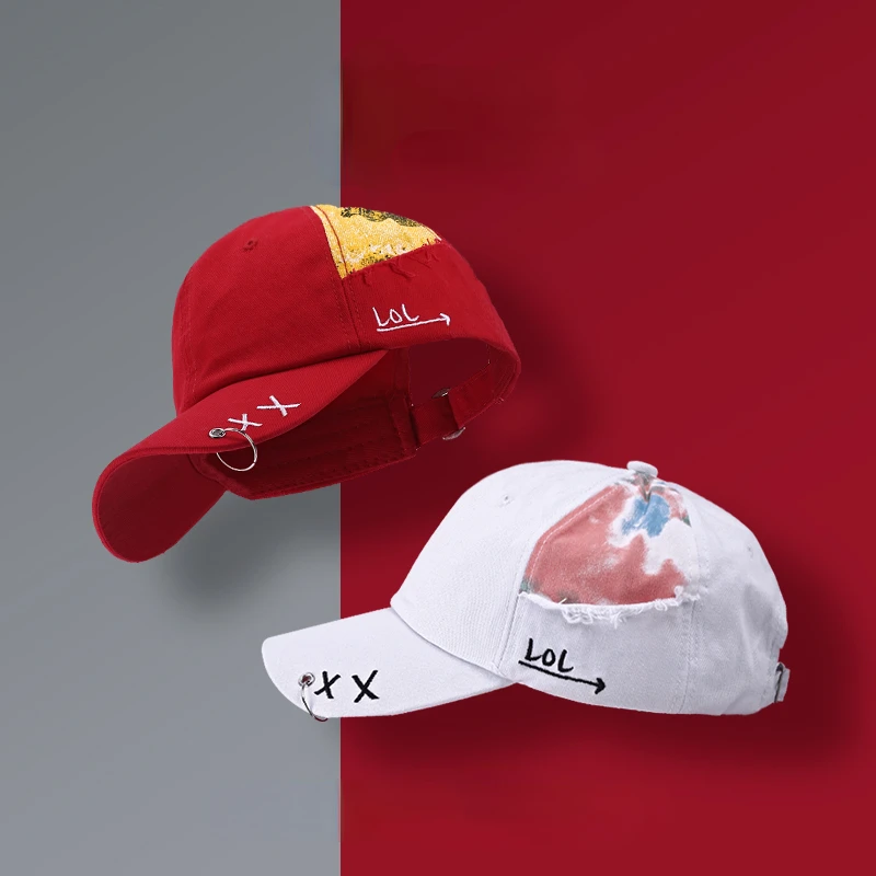 

Chinese Style Street Personality Baseball Caps Summer Outdoor Letter Embroidery Hoop Casual Korean Street Men's Hip-hop Cap