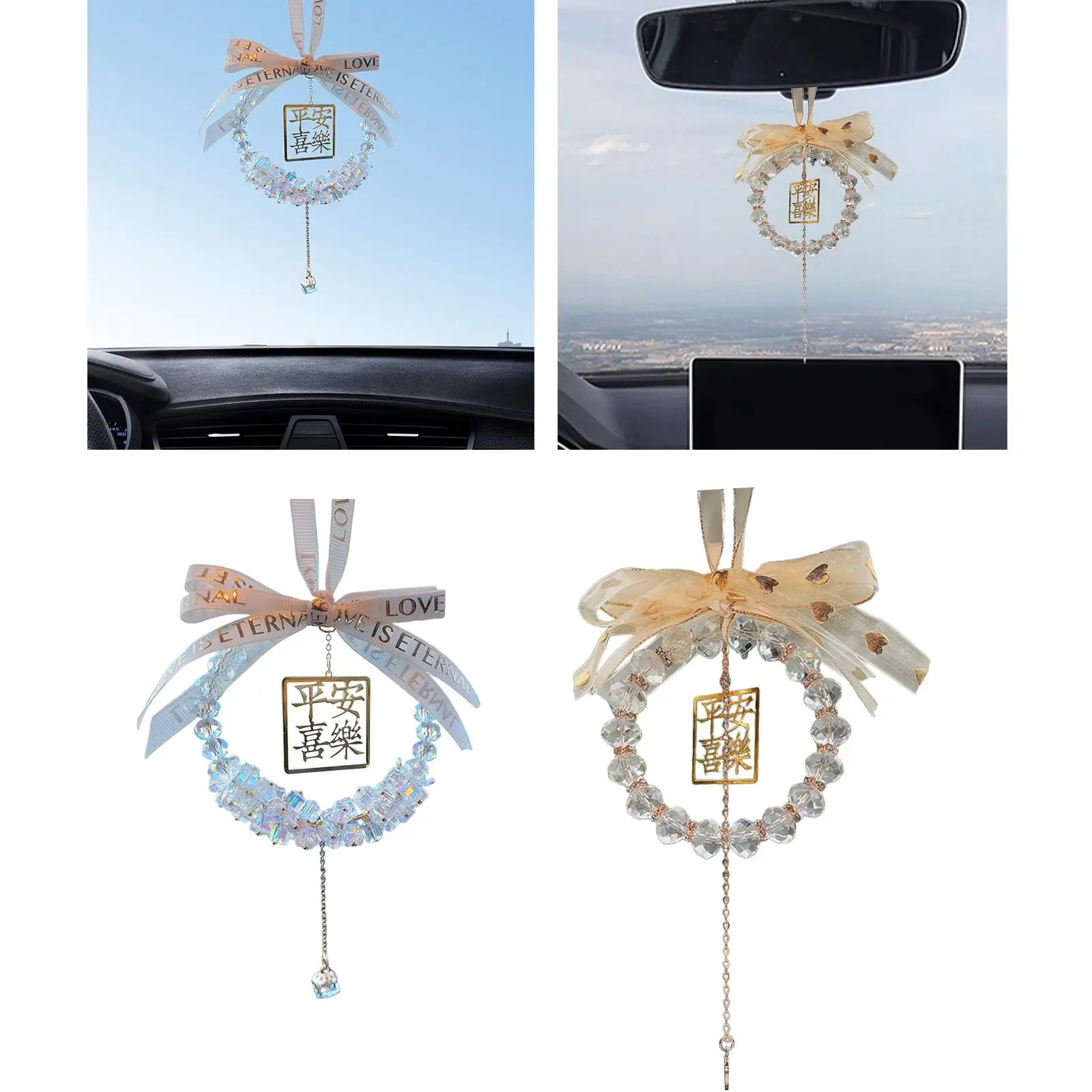 Car Hanging Ornament Traditional Car Rear View Mirror Pendant Blessings Car