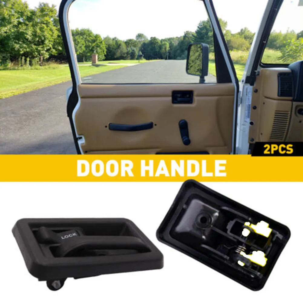 1 Pair Car LH&RH Inside Interior Door Handles For Jeep Wrangler YJ TJ