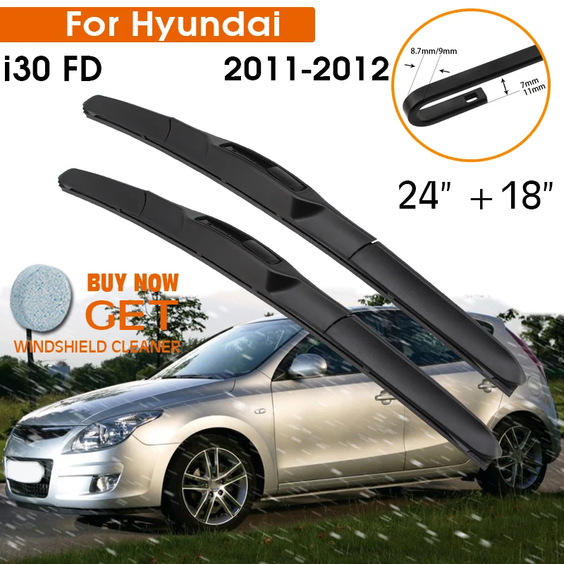 CarWiperBladeForHyundaii30FD20112012WindshieldRubberSilicon