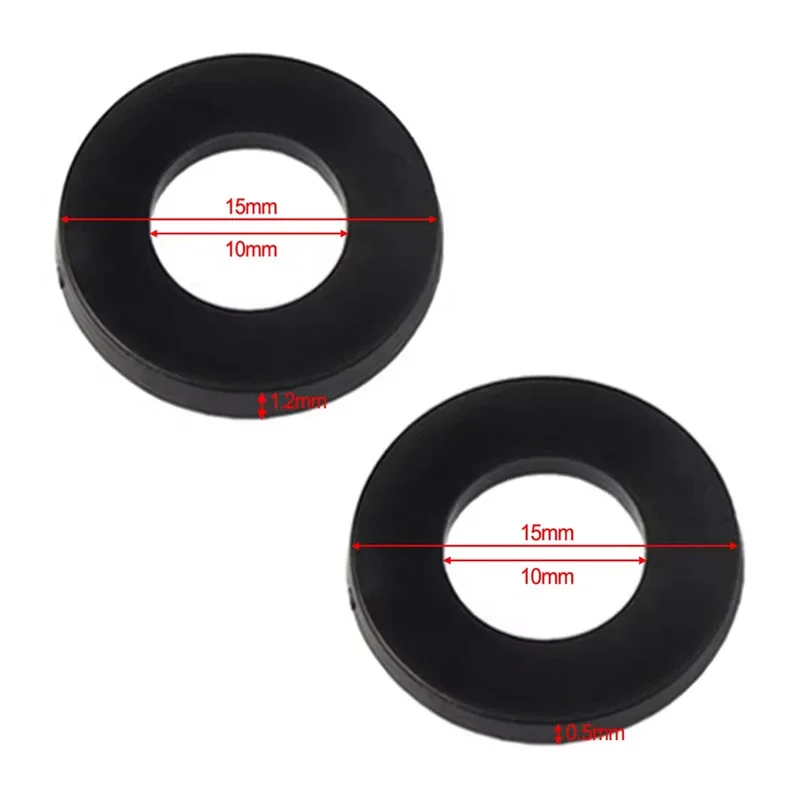 Hinge Rings 60pcs Hinge Rings Plastic Flat Washer Rings For 0.5-1.2mm Interior Door Hinges 15mmx10mm Door Top Bottom Insulation Gasket