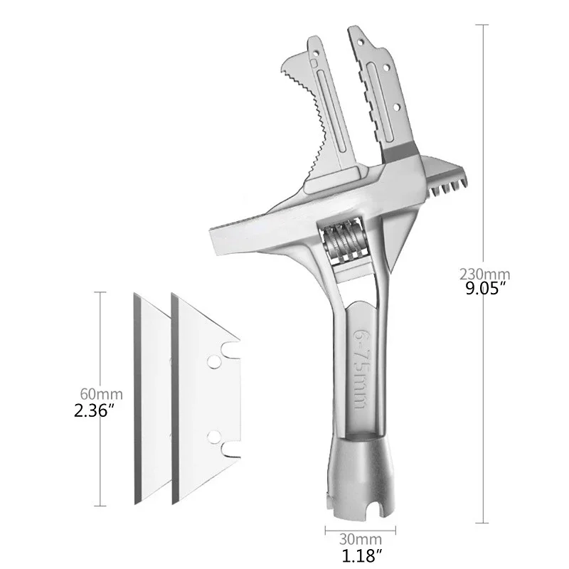 Plumbing wrench sanitary tool movable short handle large opening multifunctional activity universal