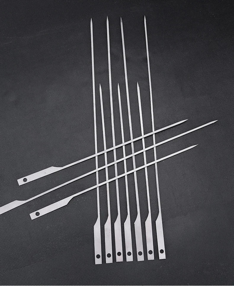 99.6% Pure Titanium Barbecue Skewer 5Pcs Wide BBQ Sticks Flat BBQ Fork Outdoor Camping Picnic BBQ Utensil Kitchen Accessories 5