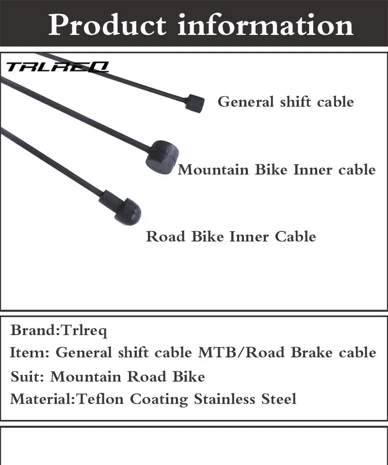 Description Picture 2 of item1pc Bike Teflon-Coating Inner Wire Core,1700mm Brake Line,2100mm Derailleur Shift Wire,MTB Road Bicycle Cable Line,Accessories