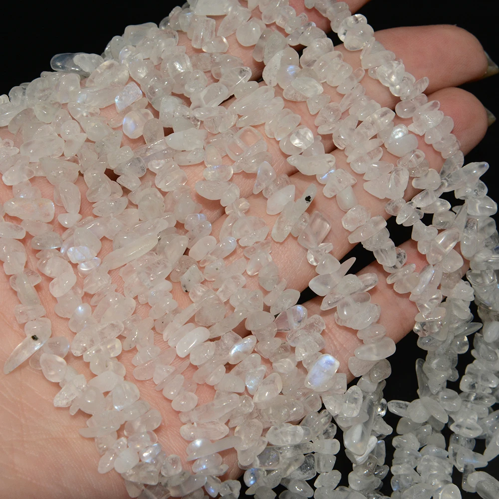 Natrural Blue Moonstone Irregular Chip Beads 4mm-6mm ,Length 80cm,DIY Bracelet/Necklace For Jewelry Making 6