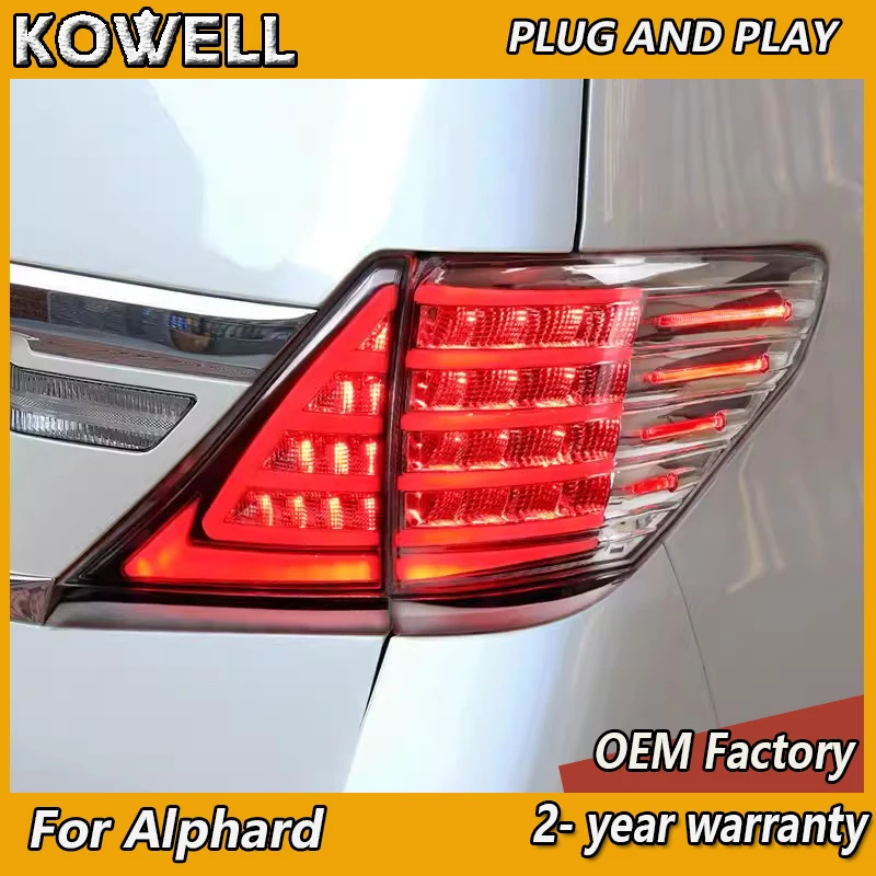 

Car Styling for Toyota Alphard Taillight 2009-2014 Alphard Tail Light DRL+Turn Signal+Brake+Fog+Reversing