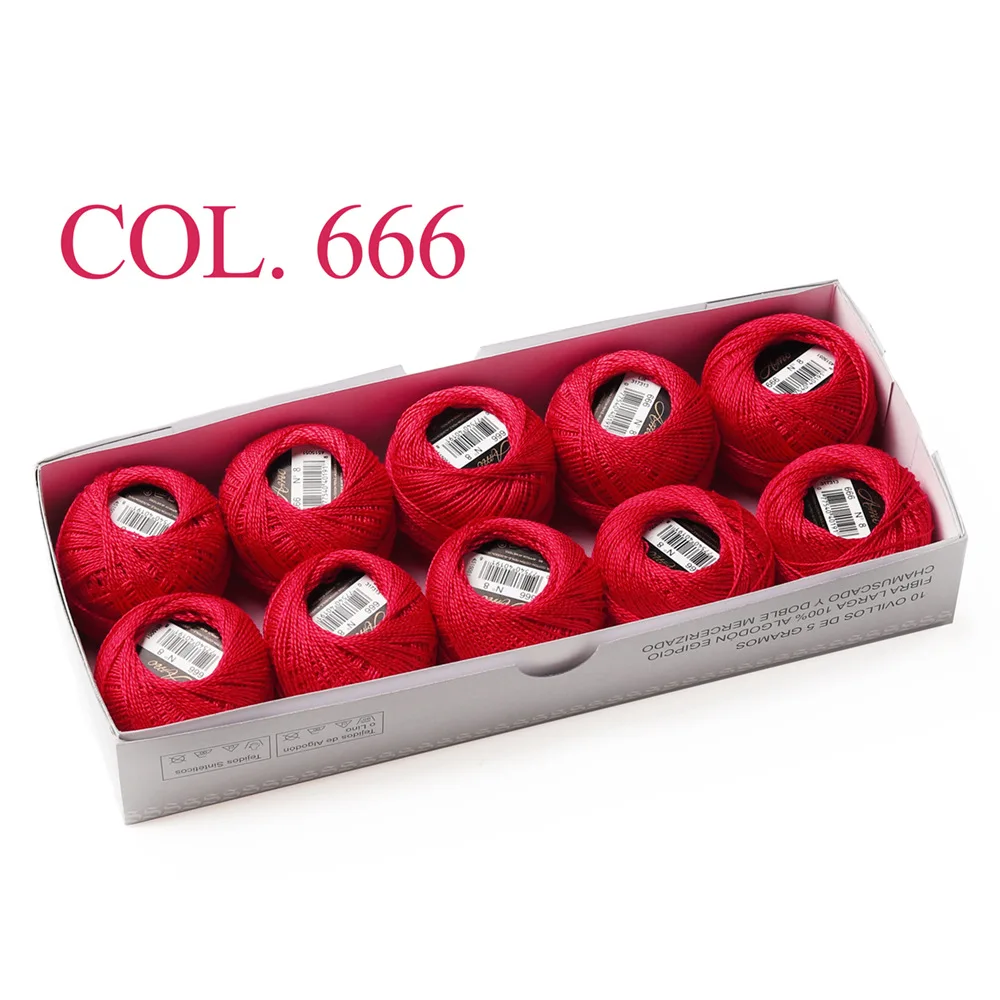 Egyptian Long Staple Cotton Embroidery and Hand Sewing Thread Set - 10 Balls