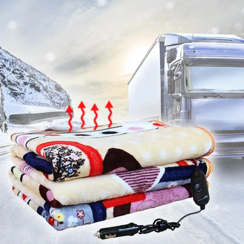 24V Car Electric Heating Blanket With Cigarette Lighter Heated Quilt Large  Truck Electric Heating Cushion 180*60cm Safety Warmer - AliExpress