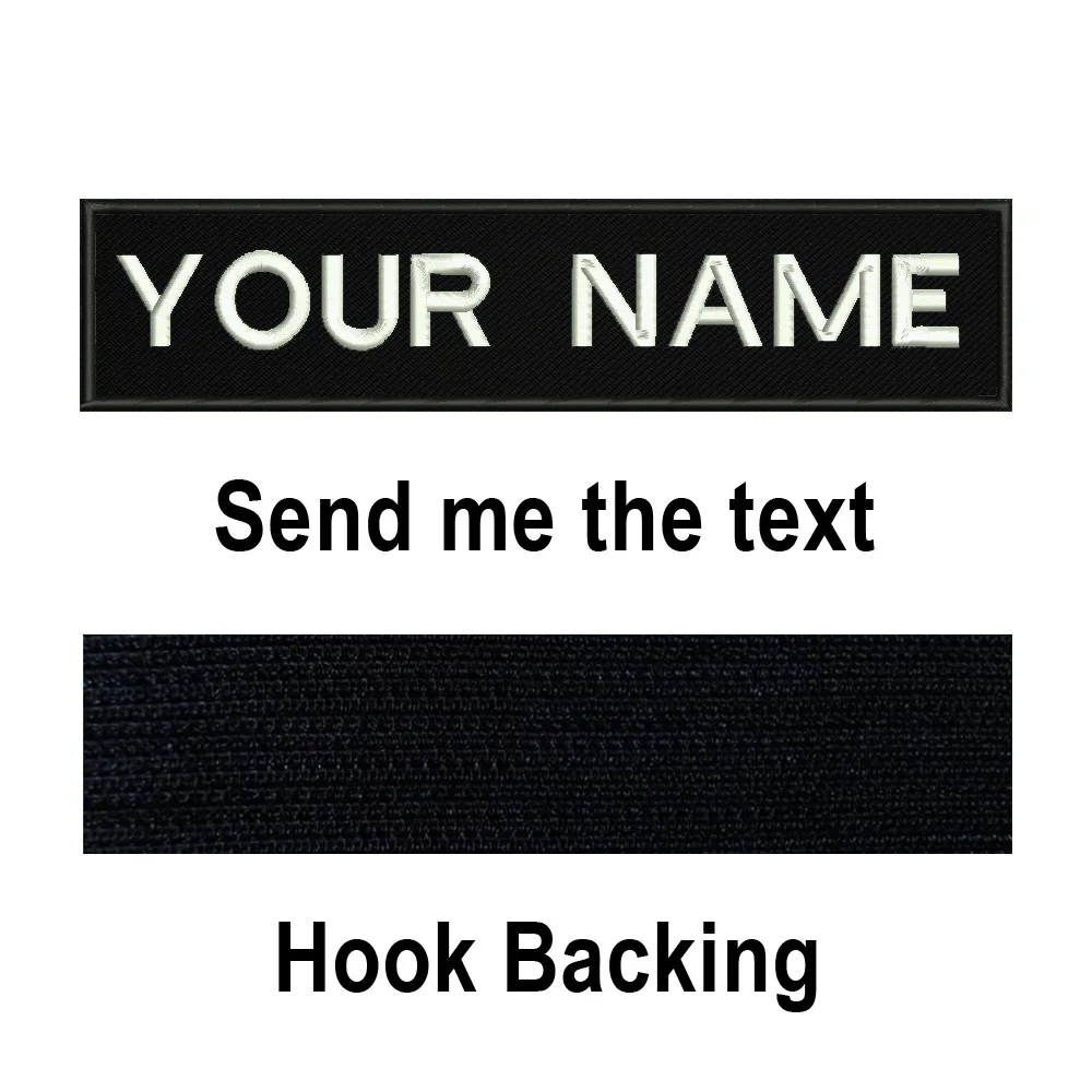Custom Name Patches Embroidered Personalized Military Tactical Badge Stripes Emblems Iron On Or Hook Loop For Clothes