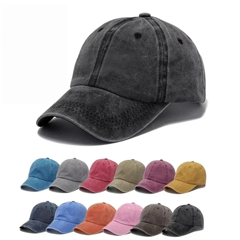 Individuell Gestaltbare DIY Logo Dad Hat Vintage Baumwoll-Baseballkappe Unisex Sportmütze Waschbare Cowboy Trucker Kappe für Erwachsene