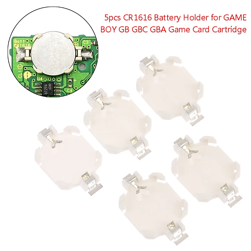 5pcs For Nintendo Gb Gbc Gba Gameboy Game Cartridge Cr1616 Battery