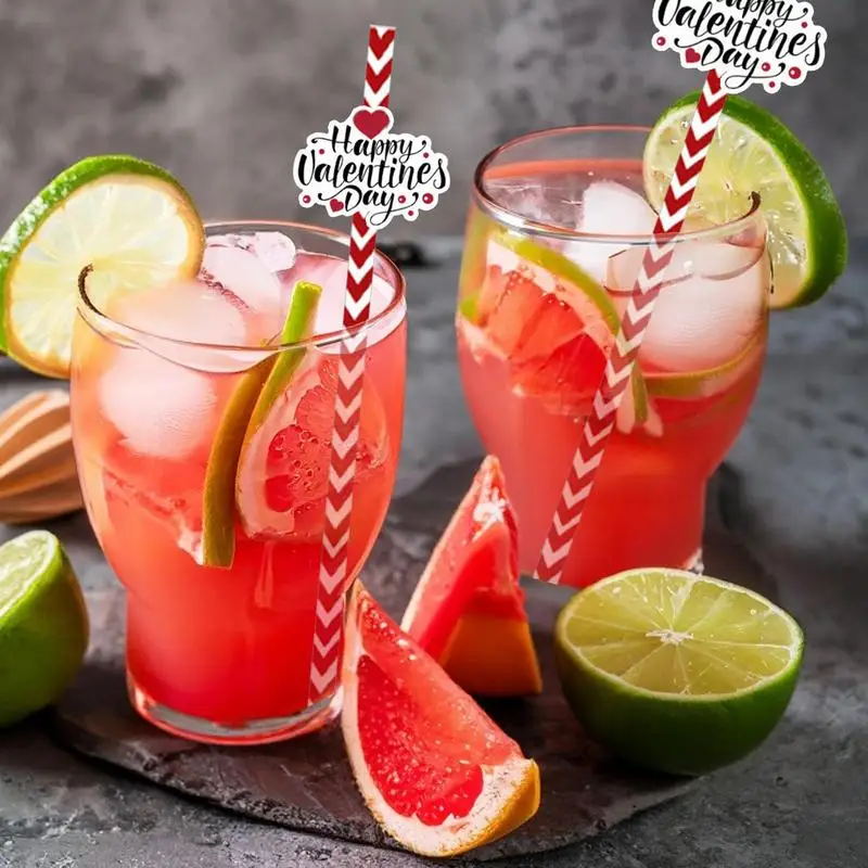 Heart Straws Wedding Paper Straws Bulk Kitchen Gadget Holiday Wedding Decorating Accessories For Parties