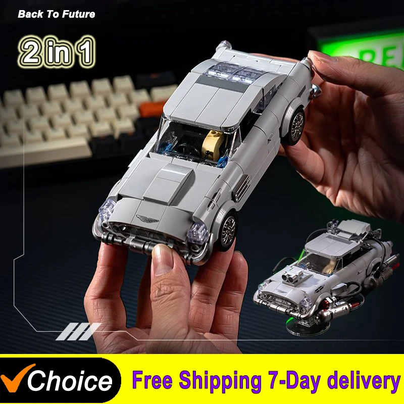 Classic Back to the Future Time Machine Compatible Building Blocks Moc Technical Car Bricks Construct Toys Gifts Home Decoration 1