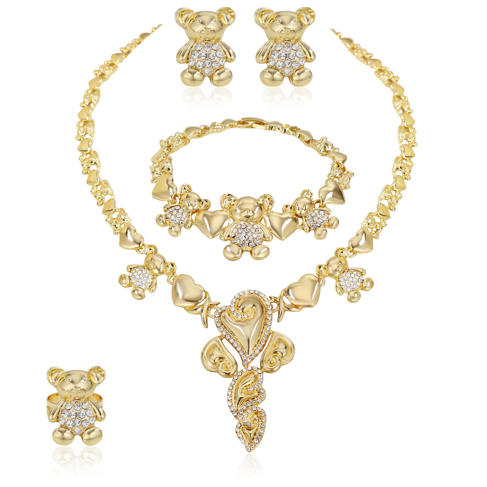 XIWCAFC Parure Ensemble De Bijoux Femme Trèfle à Quatre Collier