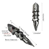 Vintage Punk Dragon Claw Finger Ring For Women Dark Black Skeleton Knuckles Armor Gothic Punk Rings Jewelry Accessories 6