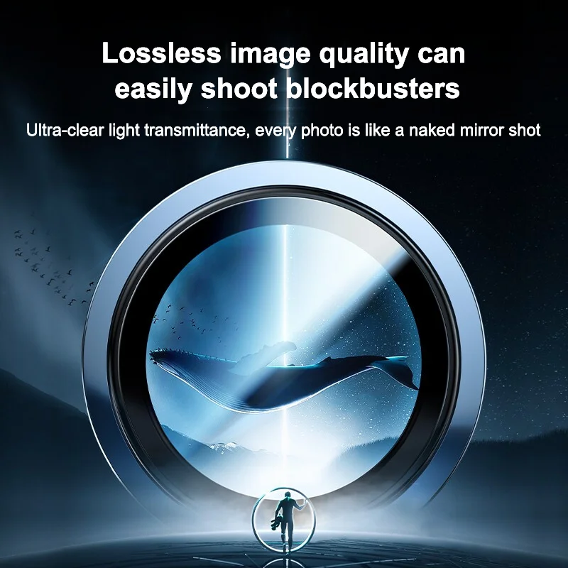 Premium Metal Ring Camera Lens Protector - Full Cover Glass Shield