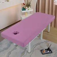 Couverture de lit de beauté avec trou, drap de lit imperméable et résistant à l'huile, draps plats spéciaux et perforés pour Clubs de Spa 5