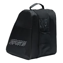 Versatile Skates Storage Bag - Large Capacity & Breathable Design (Black)