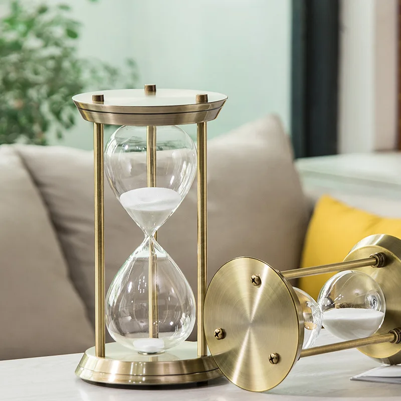 

1-15 Minutes Vintage Metal Hourglass Timer Nordic Style Sandglass Sand Clock Living Room Ornaments Office Desktop Decor Crafts