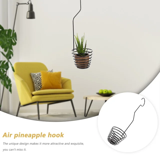 Fém Ültetvények Ananász Horog Modern Tillandsia Akasztókertészítő Szerszám Függő Kijelző Ültetvényes Folyosó Tartó Vasfém Dobozok - Image 6