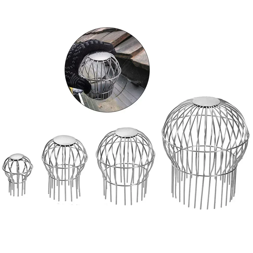 Roof Drain Drainage Ditch Anti-Blocking Mesh Cover Stainless Steel Household Balcony Floor Drainroof Floor Drain 1pcs