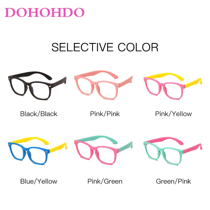 New Fashion Anti Blue Light Kids Glasses Children Optical Frame Eyewear Boys Girl Computer Clear Reflective Blocking Eyeglasses