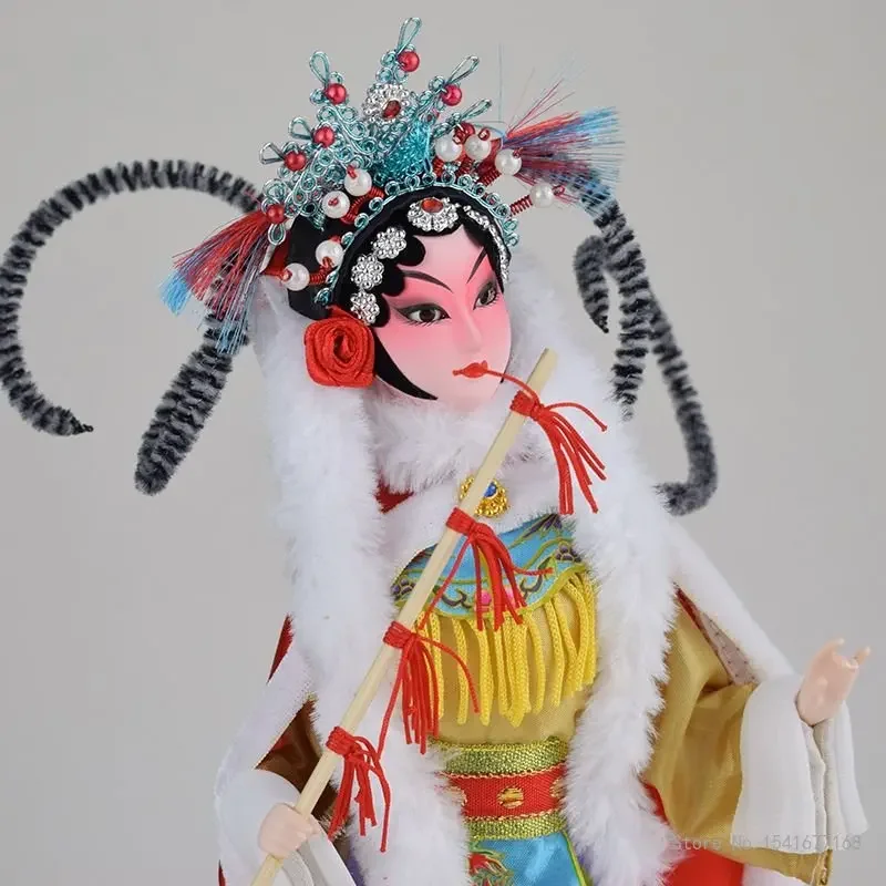Creative Handmade Peking Opera Masks, Opera Ornaments, Traditional Crafts, Home Living Room Decoration, 12 Inch, 1Pc