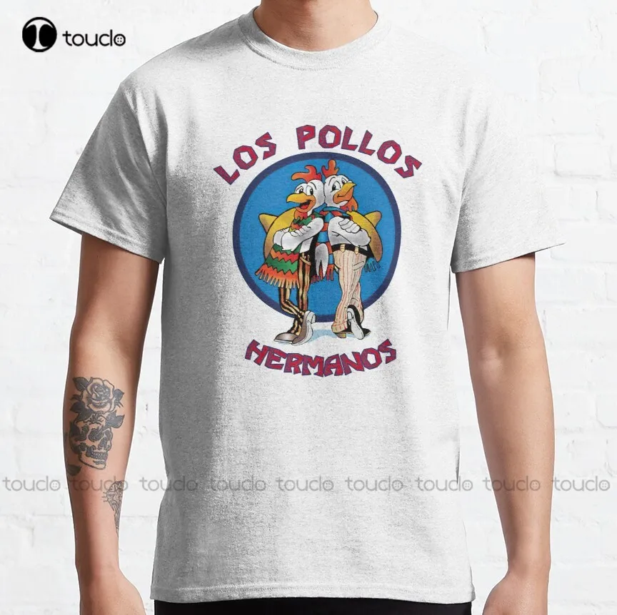 

Los Pollos Hermanos Breaking Bad Funny Mexican Films Classic T-Shirt Mens Shirts Funny Art Streetwear Cartoon Tee Xs-5Xl Unisex