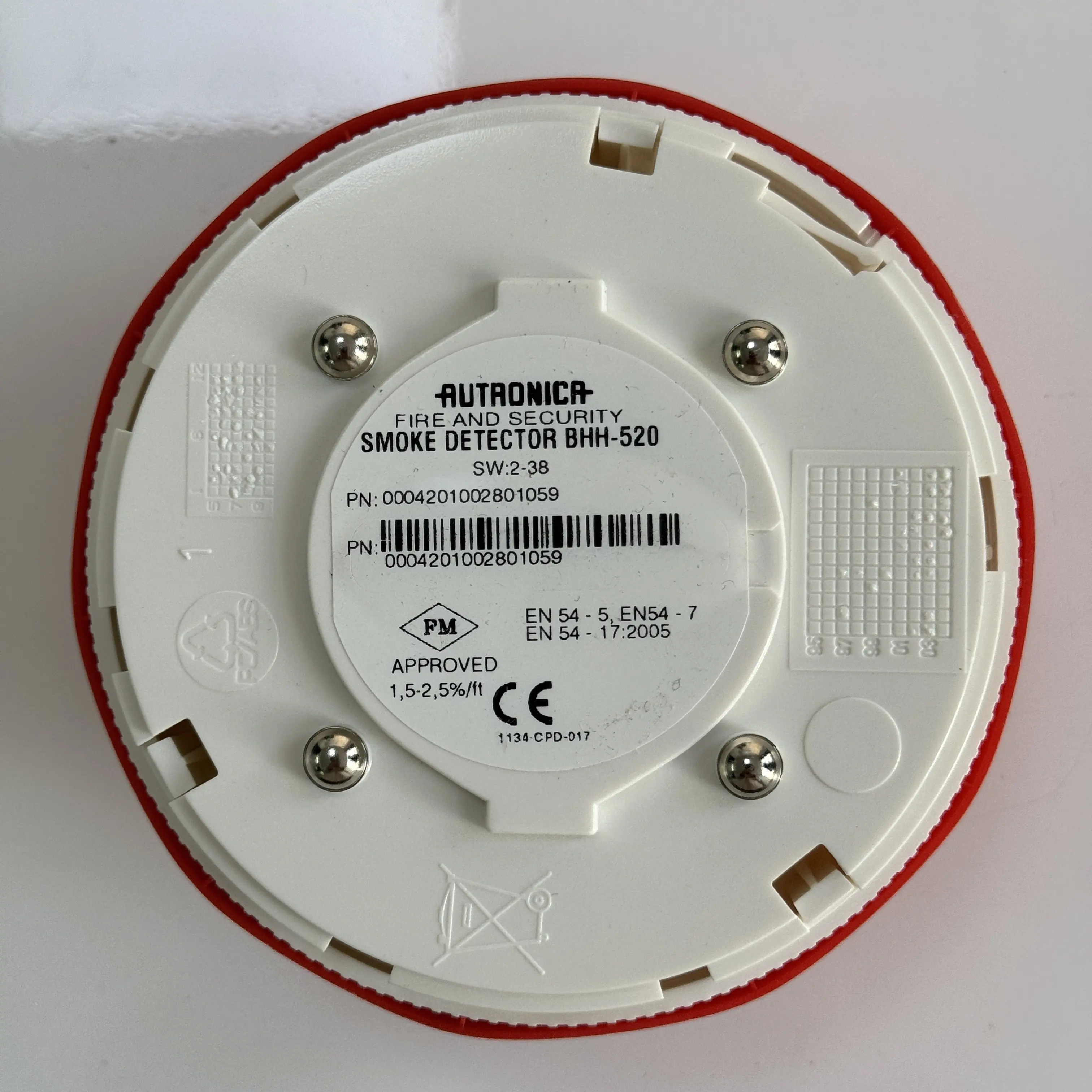 

AUTRONICA BHH-520 SMOKE DETECTOR