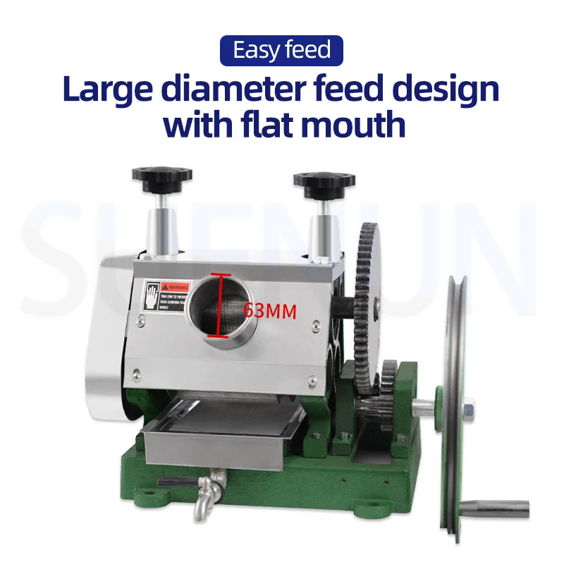 Commercial Sugarcane Juicer Manual Stainless Steel Desktop Sugarcane Bagasse Juice Separator Juicer Sugar Cane Machine Crusher 5