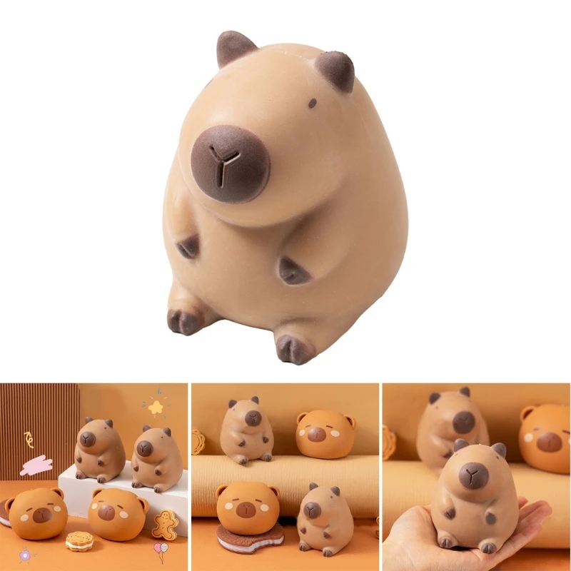 

Stress Relief Toy for Adult Hand Squeeze TPR Capybara Toy Squeeze Anxiety Toy Home Decor Child Office Goodie Bag Fillers