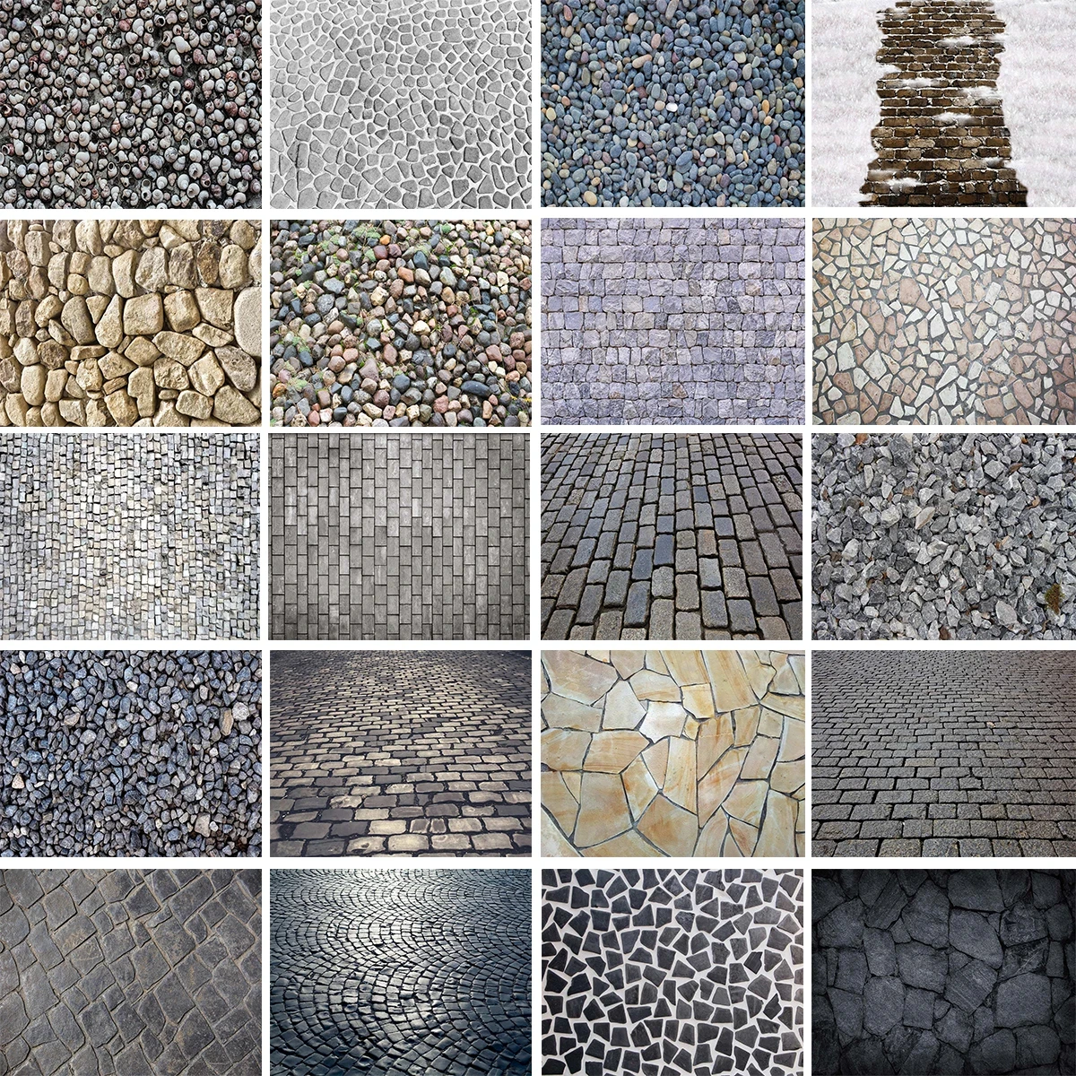 Piso de Pedra Contexto Tijolo Estrada Fotografia Textura Design Preto Branco Calçada Pavimento Fundo Rua Piso Foto Props