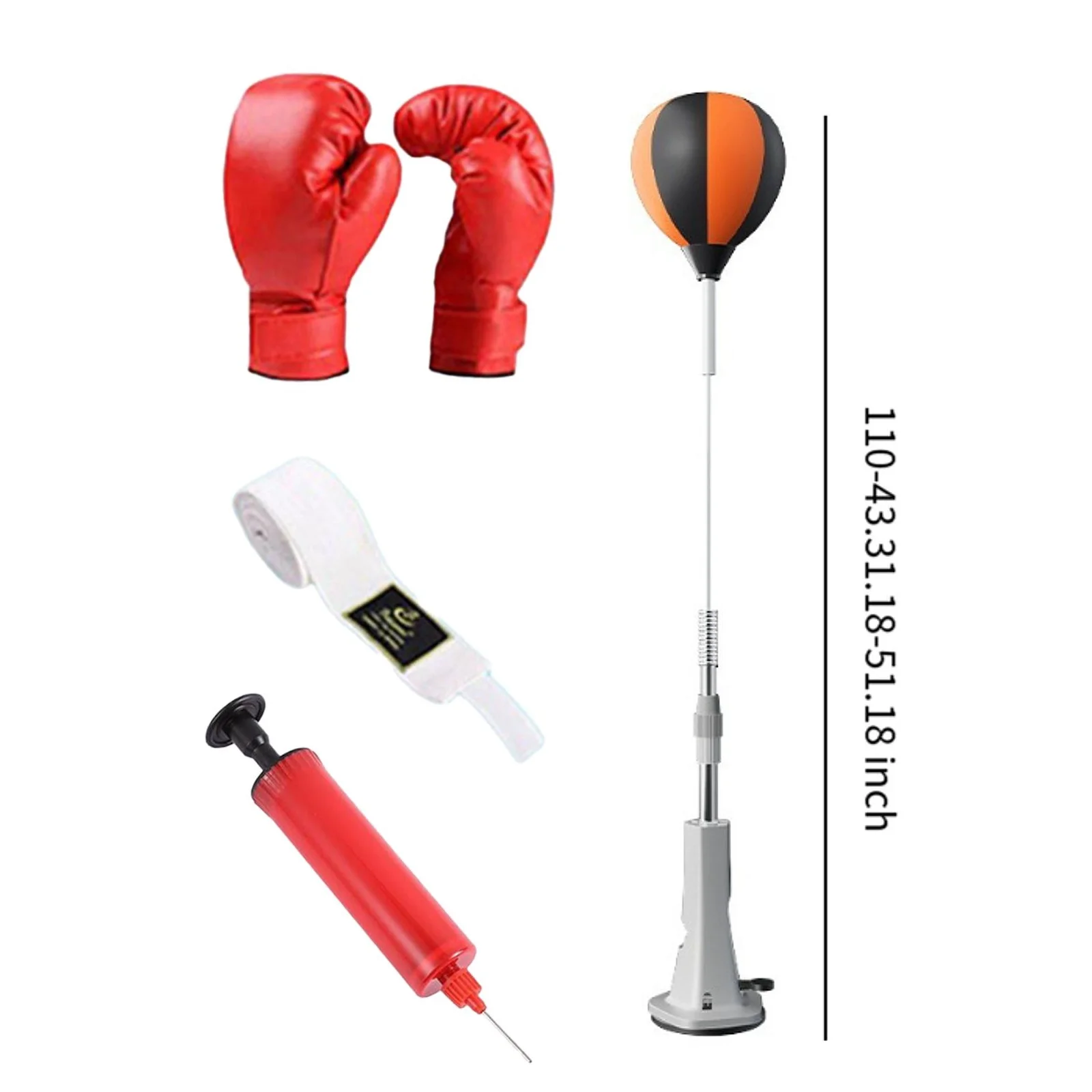 Boxing Reaction Ball Height Adjustable Floor Standing Improve Hand Eye Coordination Mma Workout Boxing Gear Reflex Ball