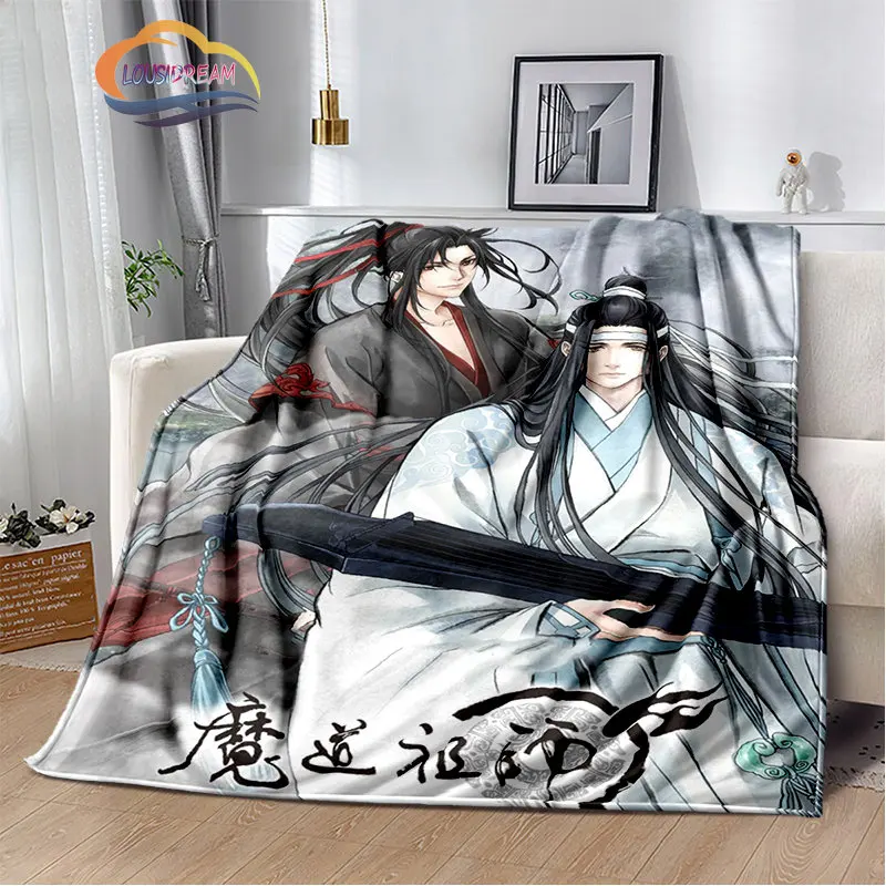 Anime Grandmaster of Demonic Cultivation Flannel Soft Throw Blanket Mo Dao Zu Shi Lightweight Warm Sofa Bed  Travel Quilt