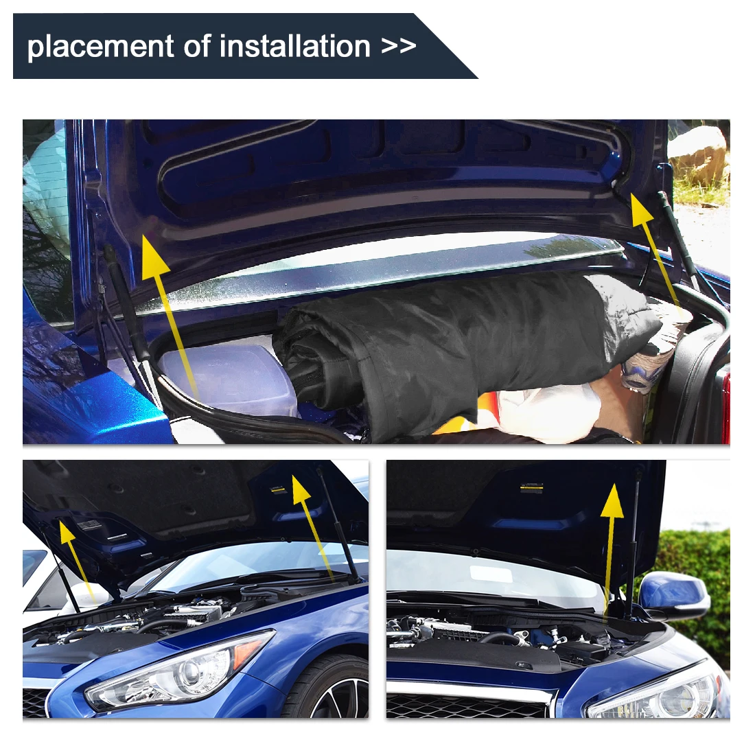 X Autohaux ڵ  ĵ  Ʈ  200N 340mm   Ʈ   Ʈ   ġ, ڵ ׼