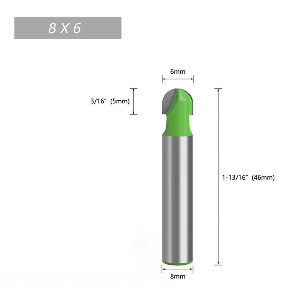 

Wood MDF Particleboard Router Bit Wood Concrete MDF Particleboard 46mm Length 8mm Shank Diameter Carbide Alloy