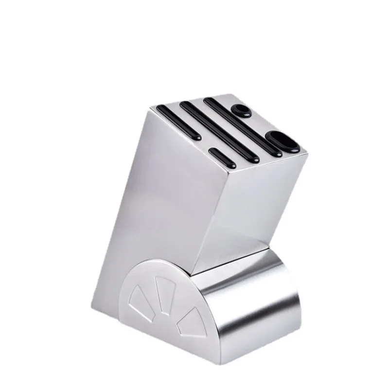 

Thick 304 Stainless Steel Knife Stand Metal Desktop Japanese Santoku Slices Knives Storage Rack Knife Holder Chef Knife Block