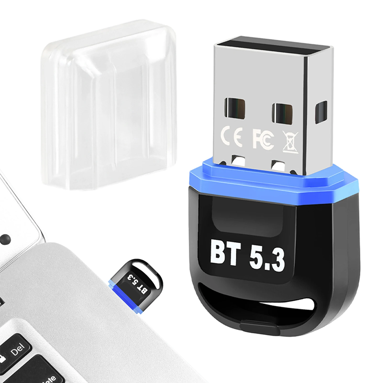USB 블루투스 호환 어댑터 무선 동글 키보드, 플러그 앤 플레이 컴퓨터 헤드셋, PC 노트북, 윈도우 8.1, 10/11 에 적합