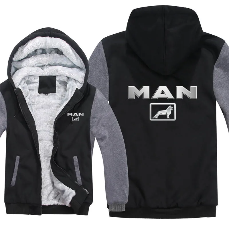 Man Trucks Hoodies Men Coat Winter Warm Fleece Man Trucks Sweatshirts Jacket 4
