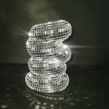 Mini Silver Disco Ball Vase 1
