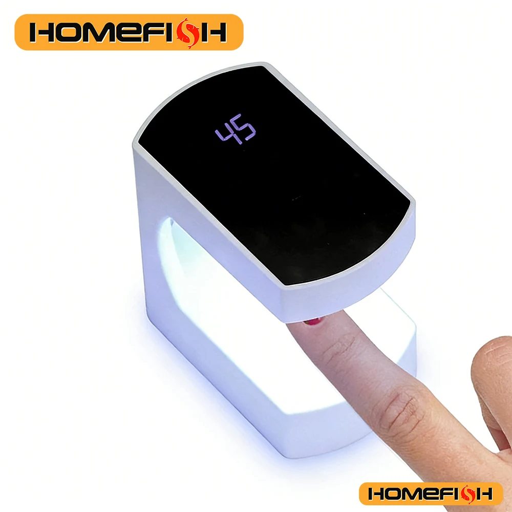 LED&UV 젤 폴리쉬 경화, 휴대용 빠른 건조 스마트 센서 네일 머신 USB 미니 네일 경화 램프