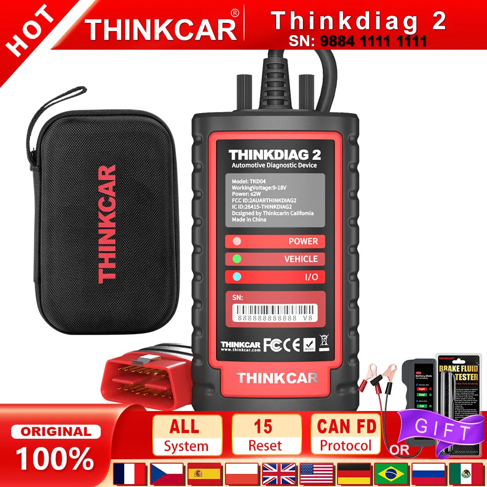 THINKCAR 自動車診断機 リセット、コーディング、フルシステム診断 THINKCAR 自動車診断機 リセット、コーディング、フルシステム診断
