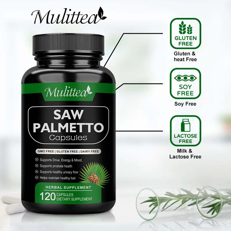 Saw Palmetto Supplement Promote Prostate Health Support Bladder Less Urination Prevents Hair Loss