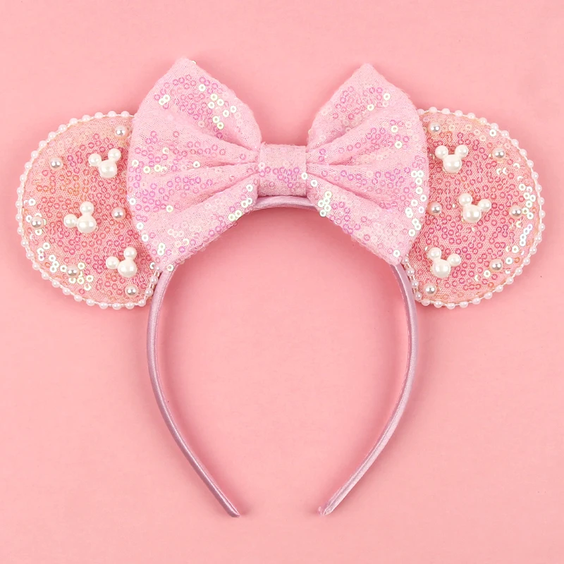 New Trendy Mouse Ears Headband 3.3"Velvet For Girls Soft Bow Hairband Halloween Festival Party Trip DIY Hair Accessories Gifts