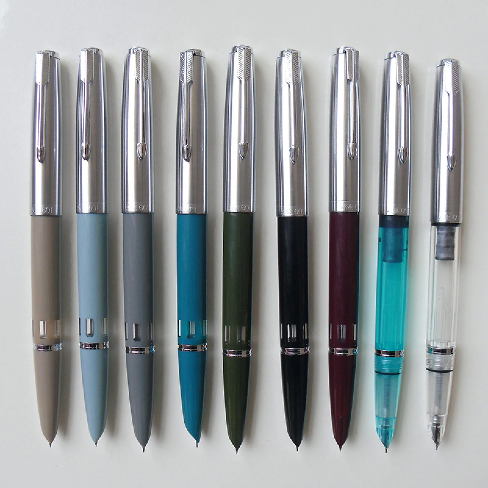 1Pc 138mm Wing Sung 601 Steel Cap Vacumatic Fountain Pen F Nib 0.5mm ...