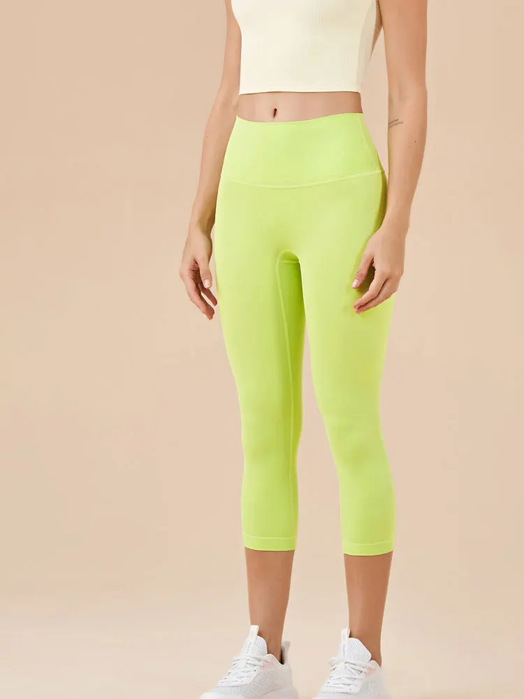 Sports Leggings INLUMINE New Sports Leggings with Pocket Women High Waist Elastic Yoga 7 Points Pants Gym Fitness Tight Legging Woman Sportswear