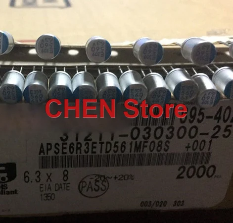 

50 шт., твердый полимерный конденсатор NIPPON PSE 6.3 v560uf 6.3X8MM, материнская плата pse 560 мкФ 6,3 V CHEMI-CON, электролиз в алюминиевом корпусе