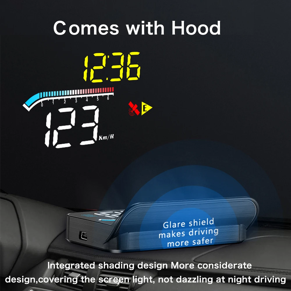OBDHUD M17 OBD2 Hud GPS  ڵ ӵ ð   , Ʈ  ڵ    ÷