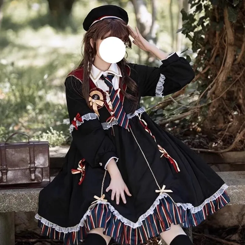 

Girl Uniform Dark Dress Suit